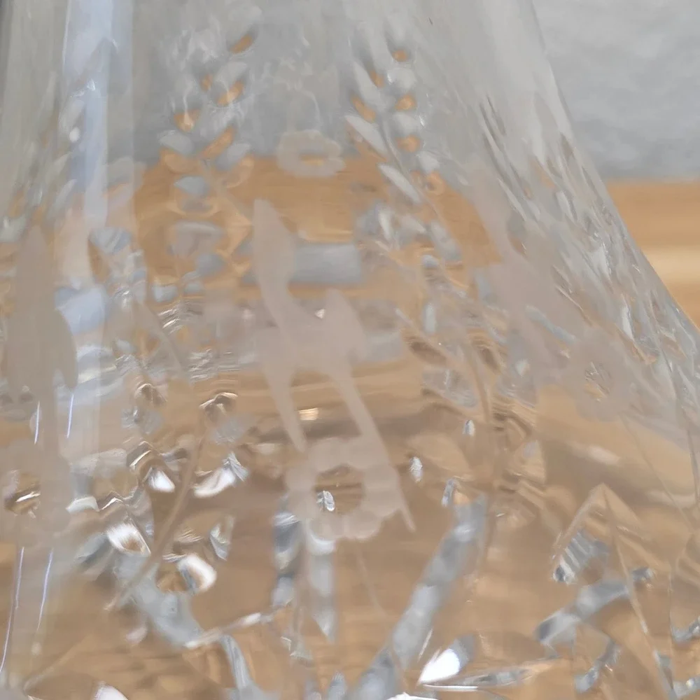 Vintage Rogaska Gallia Hand Blown Crystal Ships Decanter & Stopper 10 1/2